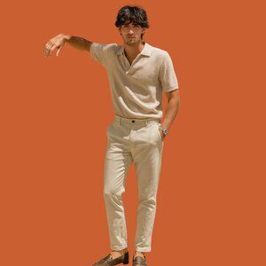 Mason’s Italy Torino Jersey Slim Fit Khaki Pants | Size 54 (XL/38W)